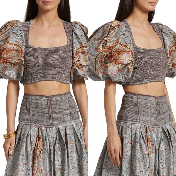 Ulla Johnson Iva puff sleeve crop Top - Picture 5 of 8